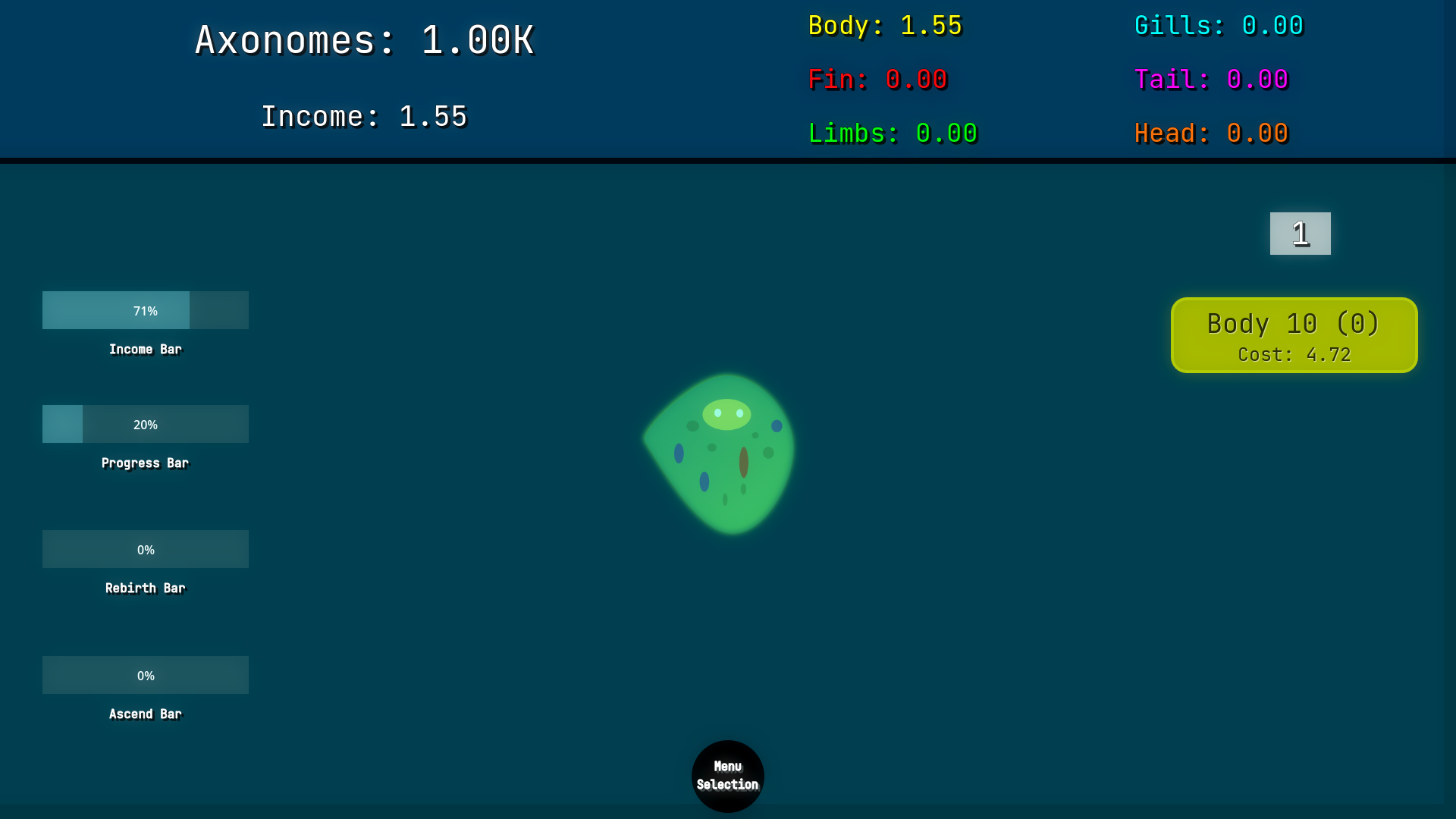Axomorph Idle Gameplay